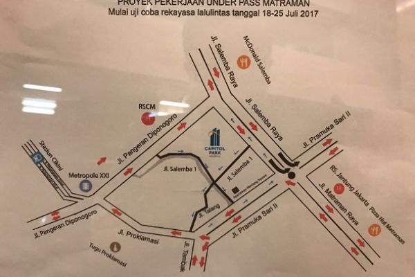 Rekayasa lalu lintas di uder pass Matraman
