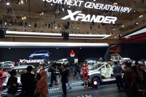 Booth Mitsubishi di GIIAS 2017, Gedung ICE, Tangerang (Foto: Budsan)