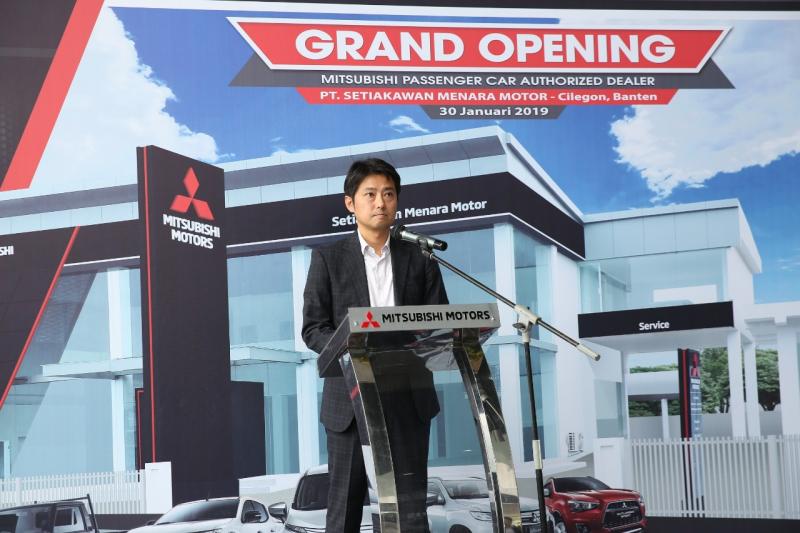 Naoya Nakamura, President Director PT MMKSI pada peresmian diler baru ke-125 di Cilegon, Banten (29/1). (ist) 