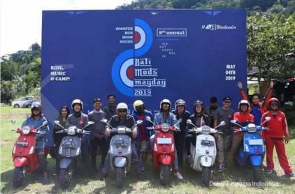 Bali Mods Mayday merupakan ajang solidaritas untuk para pecinta subkultur Mods dan pecinta Vespa berkumpul. (ist) 