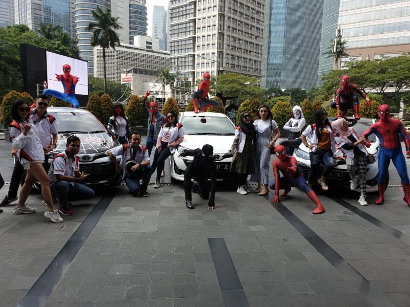 Toyota Yaris Club Indonesia (TYCI) berkolaborasi dengan komunitas Spiderman Verse Indonesia (SVI)