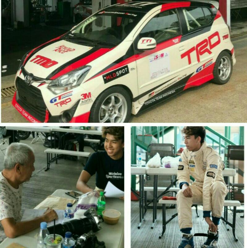 Jordan Johan, ditest 1 seri di Toyota Team Indonesia. (kolase) 