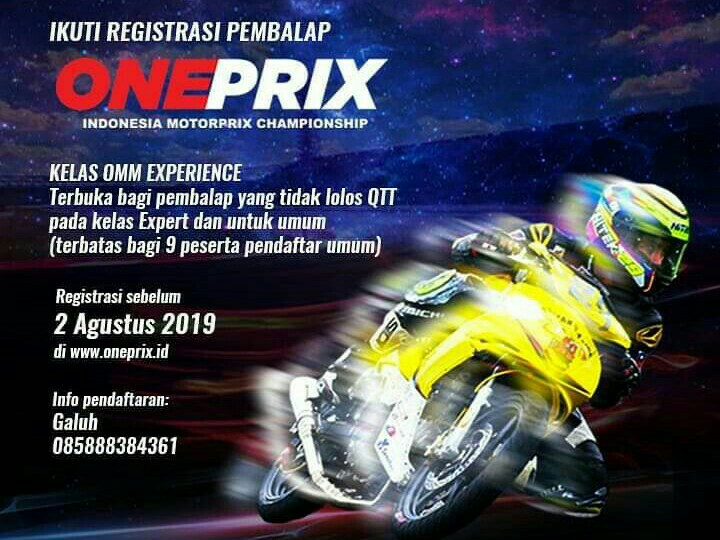 Jangan kecil hati bagi pembalap Expert yang tak lolos QTT,  OMM membuka kelas baru
