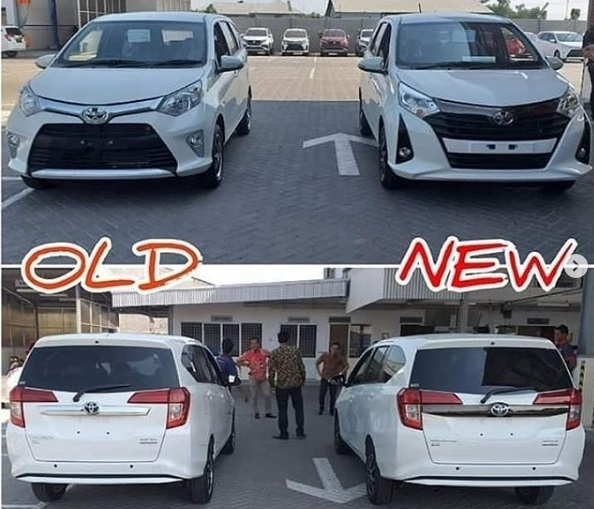New Calya memiliki perbedaan signifikan di bagian depan dibanding model lama (foto: ig/indra_fathan)
