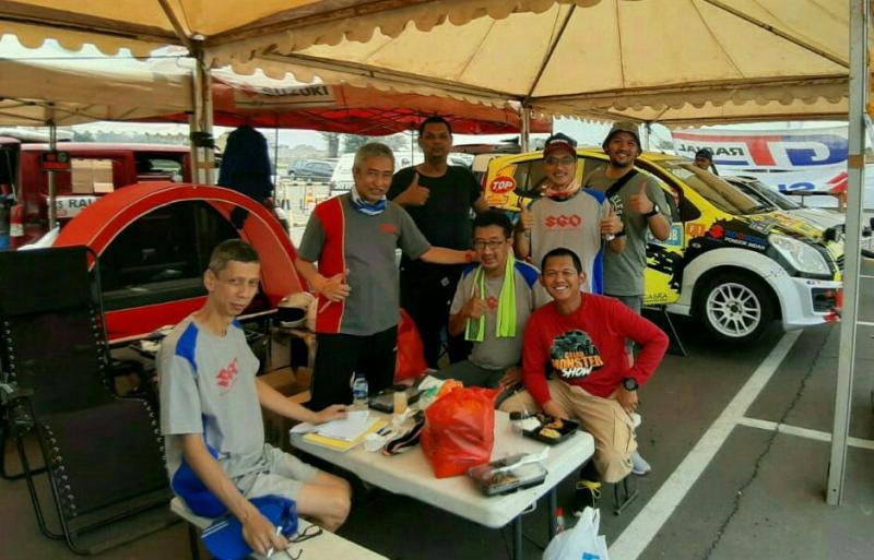 Para peserta Meikarta Sprint Rally 2019 bersiap untuk start SS1 pada pukul 15.00 WIB.  