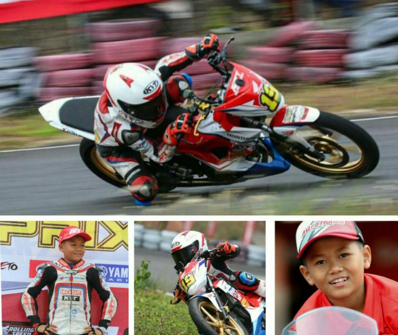 Decksa Amer, putra mantan pembalap motor nasional Wawan Hermawan yang sekarang balap di kelas ECU Standar