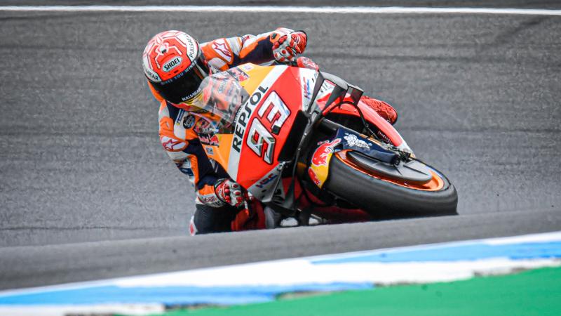 Ini rekor baru kemiringan di dalam tikungan, masih milik Marc marqez (Repsol Honda). (Foto: motogp.com)