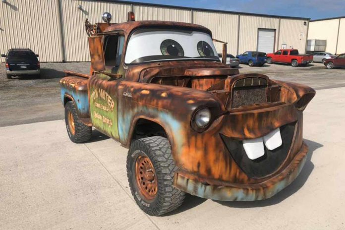 Replika Tow Mater di film cars hasil karya modifikator asal Amerika Serikat (ist)