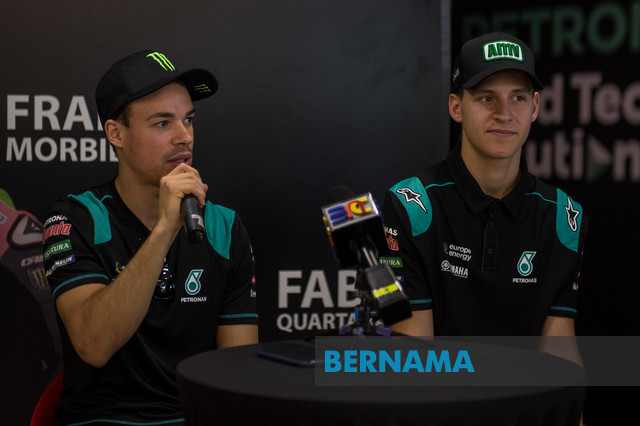 Franco Morbidelli dan Fabio Quartararo, masuk musim kedua di tim satelit Yamah. (Foto: bernama)