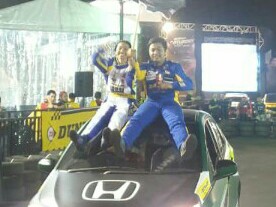 Dina Pricillia dan Abghi Rezandi memboyong juara nasional slalom U23 tahun 2019.