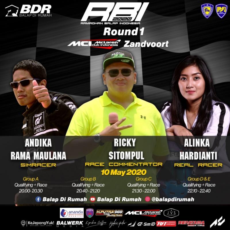 Dari kiri Andika Rama Maulana, Ricky Sitompul dan Alinka Hardianti akan meriahkan Ramadhan Balap Indonesia esok