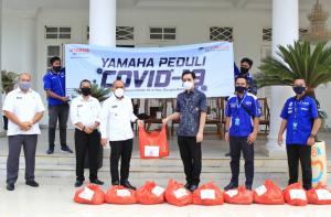 Yamaha Peduli di Bangka Belitung Dengan Produksi Sendiri Face Shield dan Disinfektan