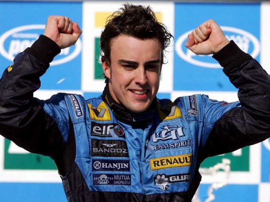 Fernando Alonso di masa-masa juara dunia bersama Renault (2005-2006). (Foto: planetf1)