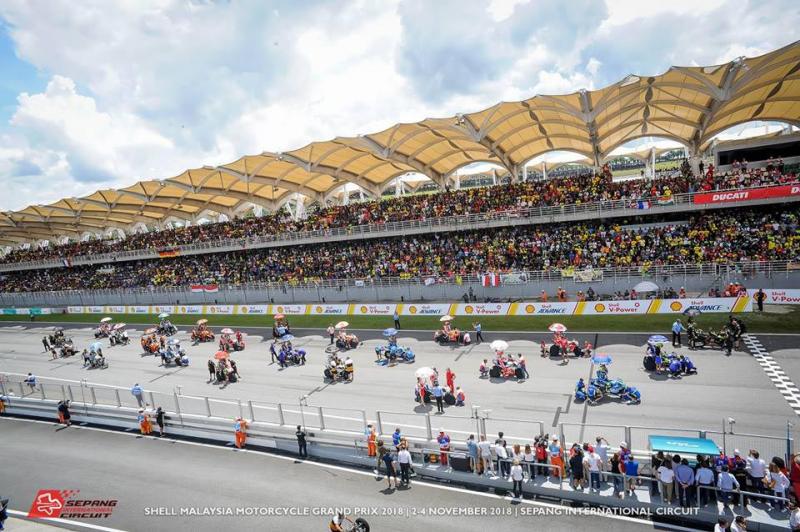 Sirkus balap MotoGP di Sirkuit Sepang, Malaysia, kosong pada musim 2020 gegara Coronavirus. (Foto: sepangcircuit)