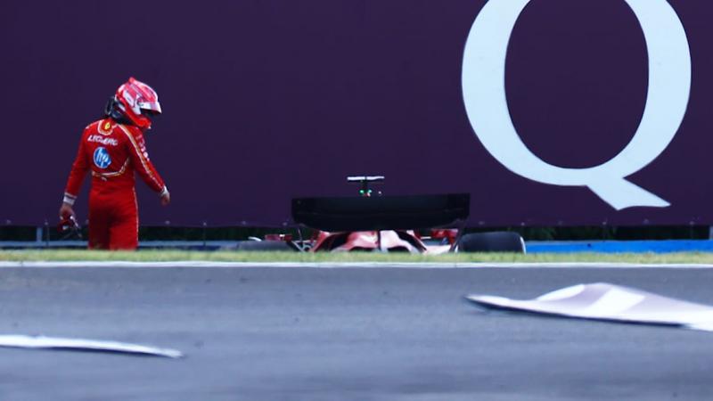 Charles Leclerc (Ferrari) usai celaka di FP2, teetap jadi ancaman di sesi kualifikasi GP Hungaria. (Foto: getty-f1.com)