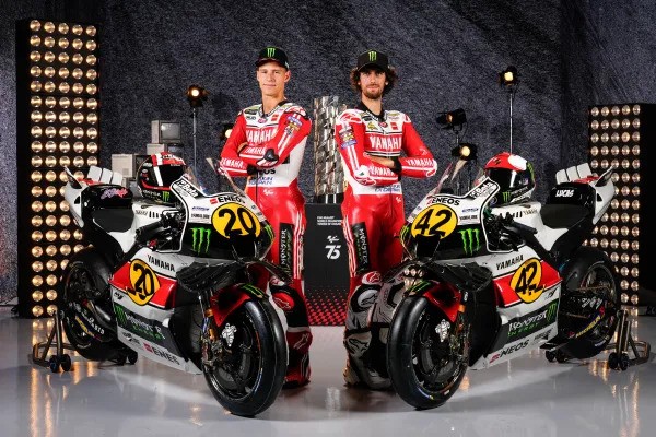 Alex Rins (42) gagal.mengaspal dengan livery jadul Yamaha M1 di GP Inggris esok. (Foto: ist)