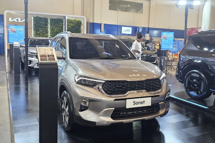 Kia Sonet yang dipajang di BCA Expo 2024 di ICE, BSD, tangerang Selatan