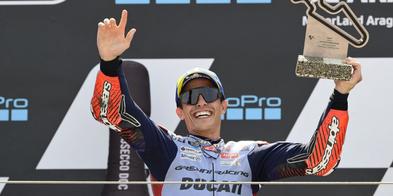 P1 perdana Marc Marquez bersama Ducati, kesempatan kedua menanti di Misano pekan ini. (Foto: redbullcontentpool)