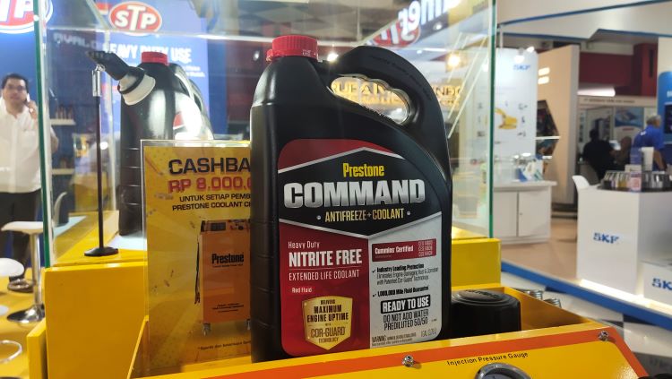 Produk Coolant Prestone Command yang meluncur di Maining Expo 2024