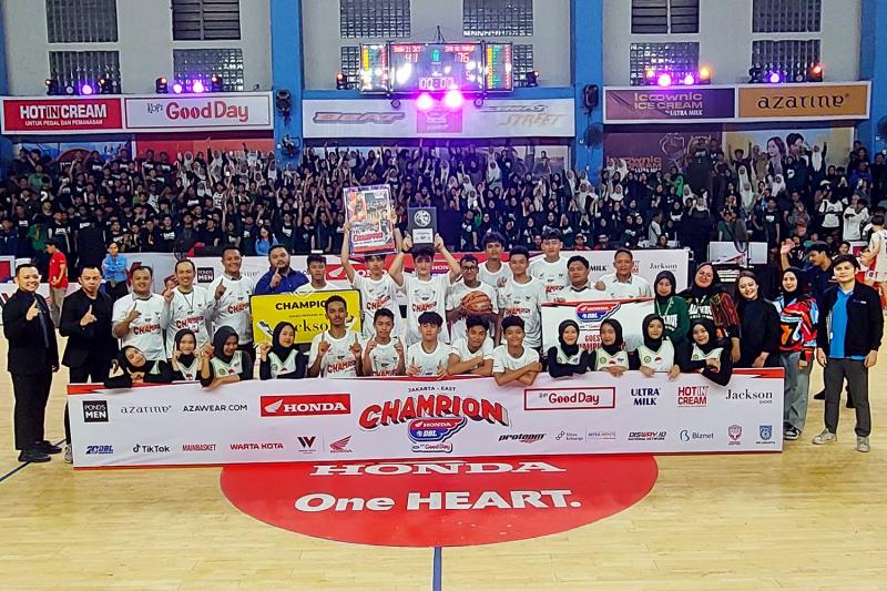 Kombinasi Pencarian Bakat Pebasket Antar Pelajar SMA dan Keselamatan Berkendara di Honda DBL East Jakarta Region