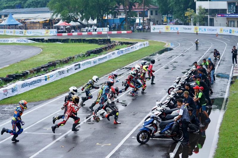 Balap Motor Listrik Konversi Putaran Ke-2 Sukses Digelar di Bogor
