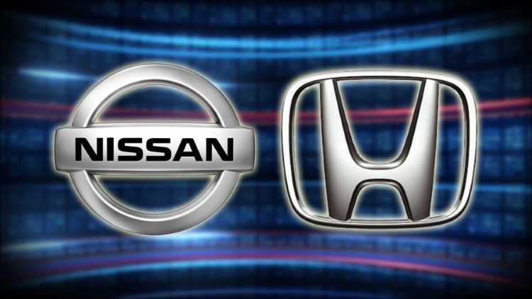Logo Nissan dan Honda, dua raksasa otomotif yang berpotensi merger