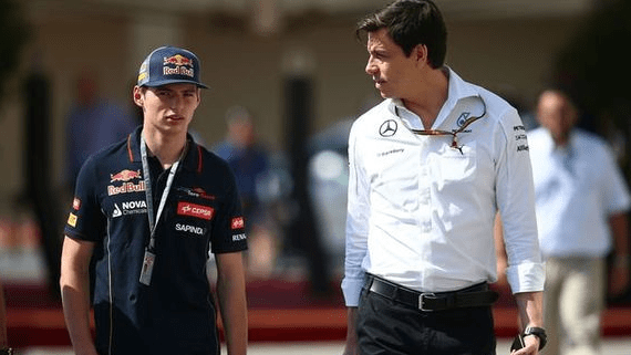 Max Verstappen dan Toto Wolff, tinggal tunggu momen berada dalam satu tim di masa depan. (Foto: thejudhe)