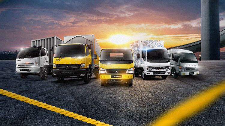 Deretan Truk Fuso yang menjadi bagian penting dalam mendukung ekonomi Indoensia