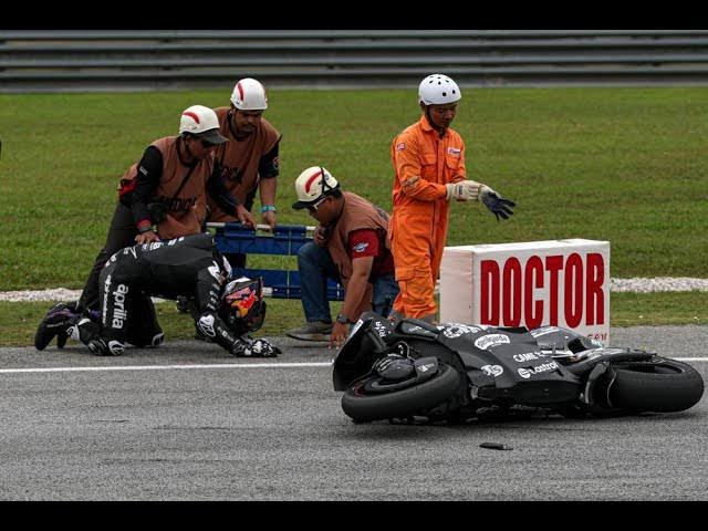 Musibah Jorge Martin saat tea pra musim di Malaysia, kini mulai pemulihan setelah jalani operasi. (Foto: motorsportweek)