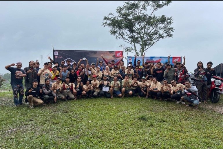 Komunitas Honda antusias dengan acara Honda Bikers Motour Camp 2025.