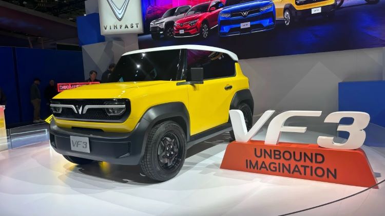 Tampilan menggoda mobil listrk mungil VinFast 3 yang mejeng di IIMS 2025