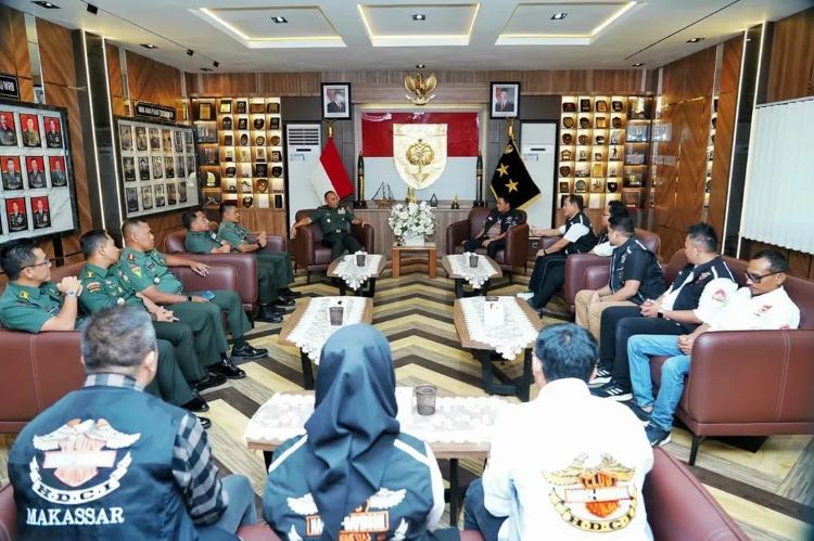 HDCI Makassar audiensi dengan Pangdam XIV/Hasanuddin tentang persiapan Sulawesi Bike Week 2025