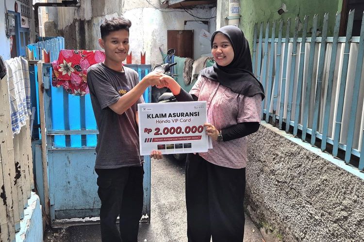 Fitrah Romadhon, pelanggan setia Honda mendapatkan klaim asuransi dari keikutsertaan Honda VIP Card