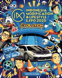 Key visual IMX 2025 yang hadirkan tokoh otomotif yang terlibat dalam dunia modifikasi