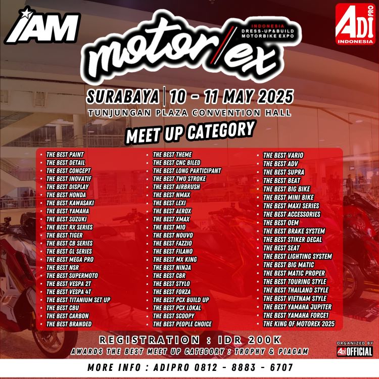 Ragam kategori dalam ajang modifikasi Motorex 2025 