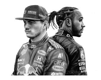 Max Verstappen dan Lewis Hamilton saat bersaing keras, ketat dan kasar pada musim 2021. (Foto: ist)