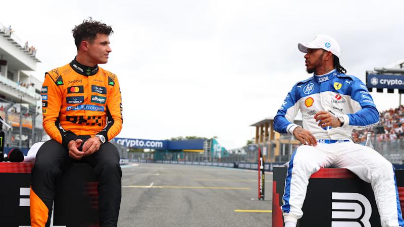 Lando Norris (Kiri) dan Lewis Hamilton (Kanan) (Foto: F1)
