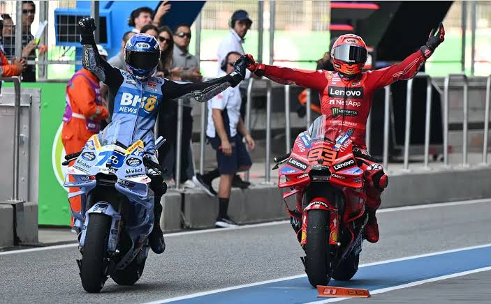 Marc dan Alex Marquez, saling mendukung di lintasan Moto GP 2025. (Foto; ist)