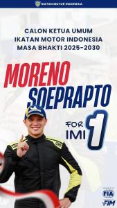 Moreno Soeprapto "Adalah Kita" Siap Maju dalam Pemilihan Ketua Umum IMI Pusat akhir tahun ini
