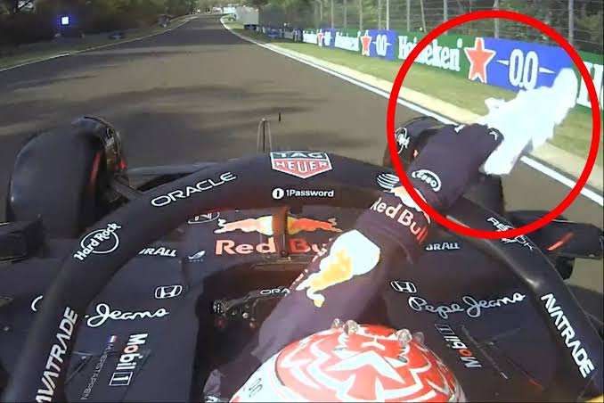 Momen saat Max Verstappen lempar handuk di FP2 GP Hungaria 2025. (Foto: marca)