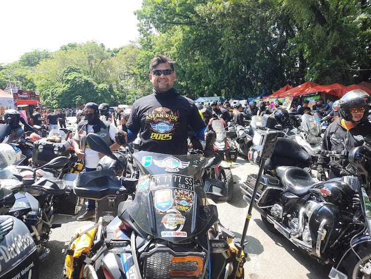 Aldi Feriyal Farid, Ketua IMBI Aceh menggerakkan riders dari 3 penjuru menyerang kota Padang.(Ende)
