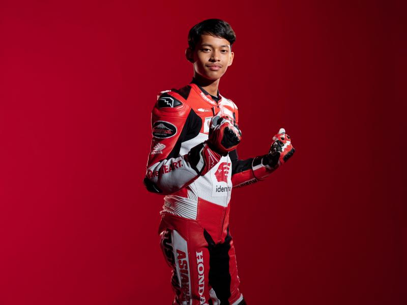 Pembalap Astra Honda Veda Ega Pratama yang siap melantai di balapan Misano World Circuit Simoncelli.     