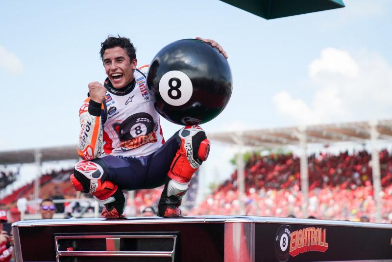 Ilustrasi foto ucapan selamat dari Honda untuk gelar Marc Marquez bersama Ducati. (Foto: hrc)