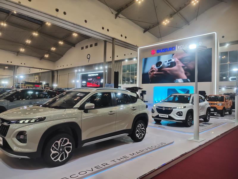 Deretan mobil Suzuki yang dipajang di Botth Suzuki di ICE, BSD, Tangerang 