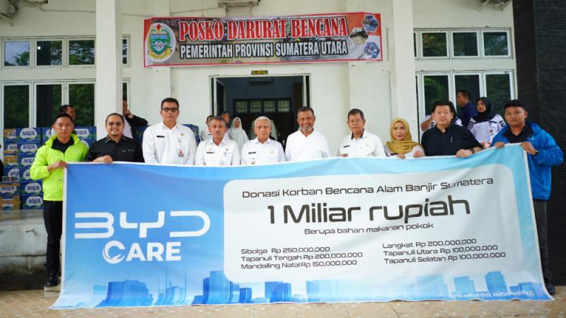 BYD Salurkan Bantuan Bencana Sumatera (Foto: BYD Indonesia)