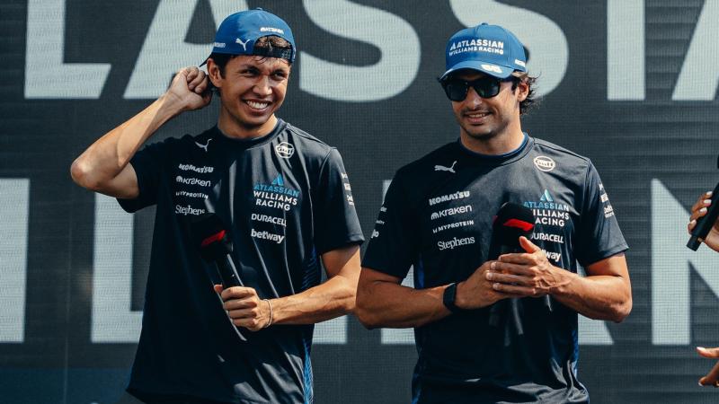 Carlos Sainz dan Alex Albon (Williams). (Foto: williamsf1)