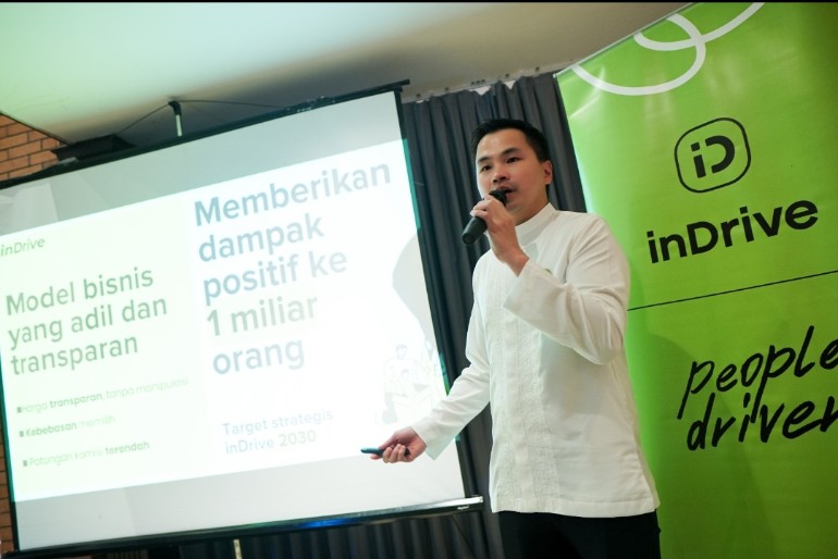 Country Manager inDrive Indonesia, Rio Aristo menyampaikan dukungan mereka kepada driver online
