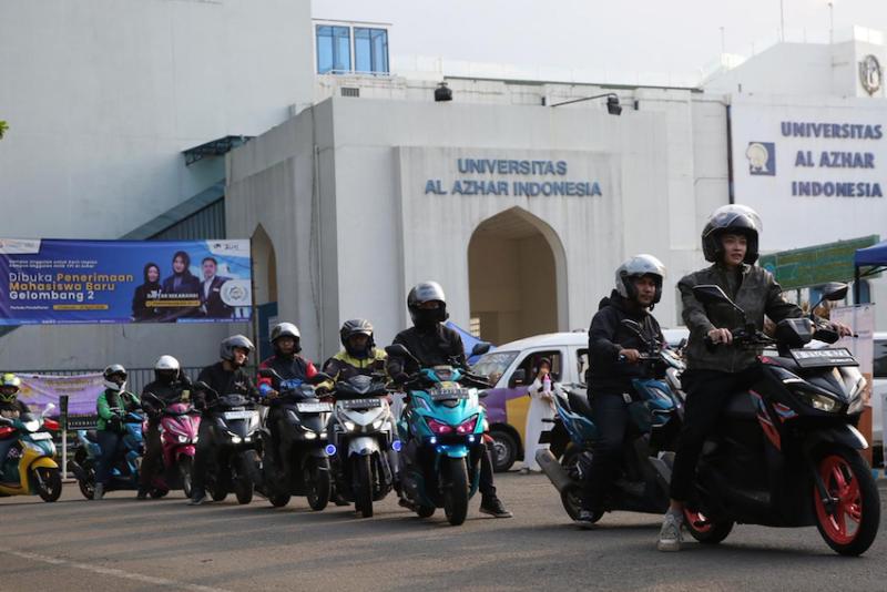 Komunitas Honda Vario melakukan touring bareng untuk perkuat solidaritas