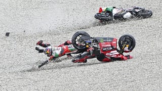 Drama Johann Zarco (Prancis/LCR Honda) di Catalunya.  (Foto: ist)