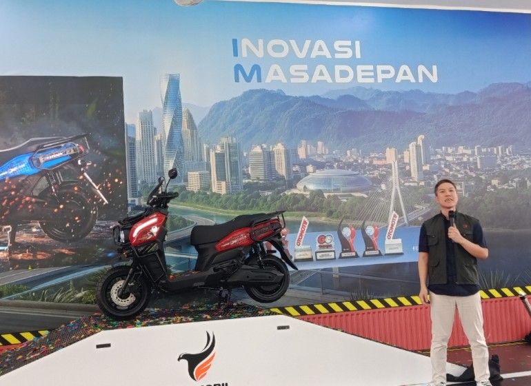 CEO PT Indomobil eMotor, Pius Wirawan membagikan informasi keunggulan eMotor Tyranno X, 